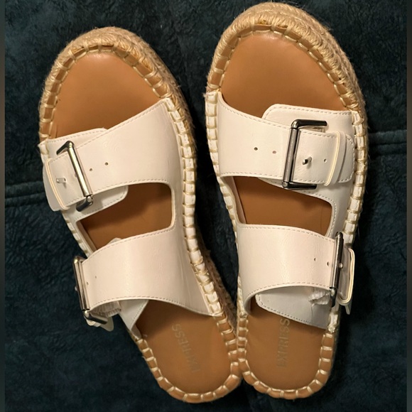 EXPRESS | Double Strap Buckle Sandals - Picture 1 of 4